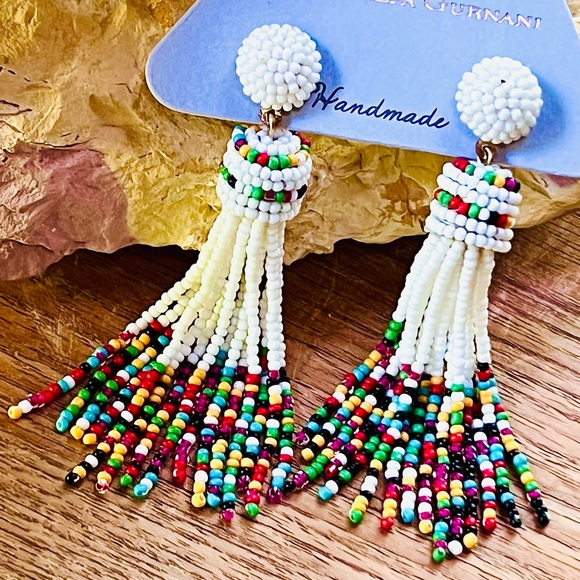 NWT Anthropologie Deepa Beaded Rainbow Chandeliers - Picture 7 of 15